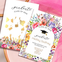 Invitación de invitación a la primavera de flores