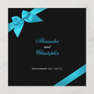 Invitación de invitación a la unión de cinta turqu