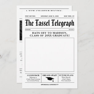 Invitación de invitación a tarjeta de graduación d