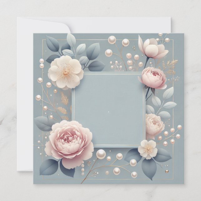 Invitación de invitación azul (Anverso)