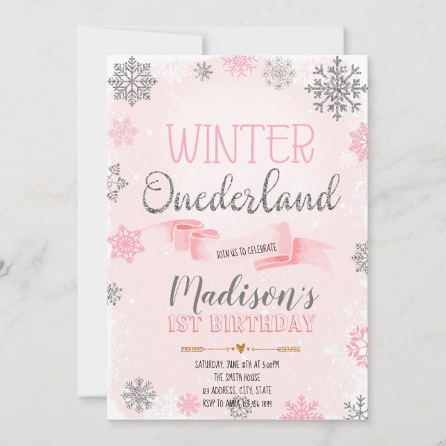 INVITACIÓN DE INVITACIÓN DE INVIERNO DE ONEDERLAND (Anverso)