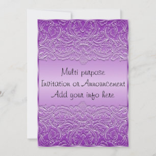 Invitación de invitación Purple Multi-Purpose