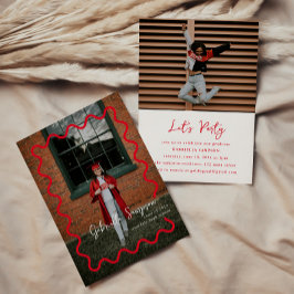 Invitación de invitaciones a graduación Red Modern