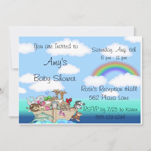 Invitación De Invitaciones A La Ducha De Bebé ÁRIC (Anverso)