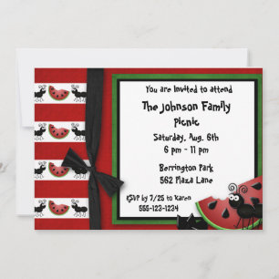 Invitación de invitaciones para fiesta de picnic B