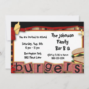 Invitación de invitaciones para fiesta de picnic B