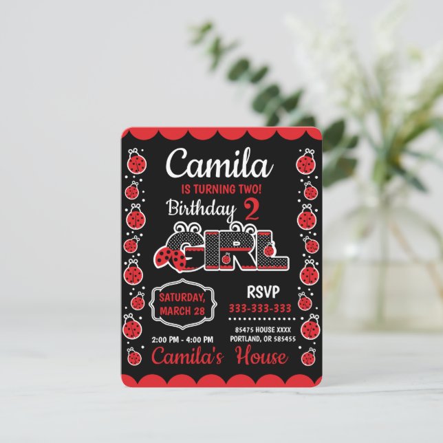 Invitación de Invitati para el diseño de Bichos de (Anverso de pie)