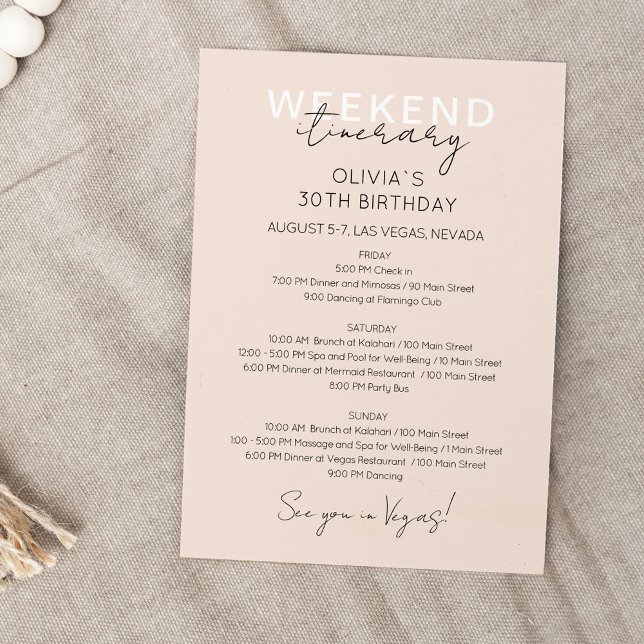 Invitación de itinerario de cumpleaños de fin de s (Subido por el creador)