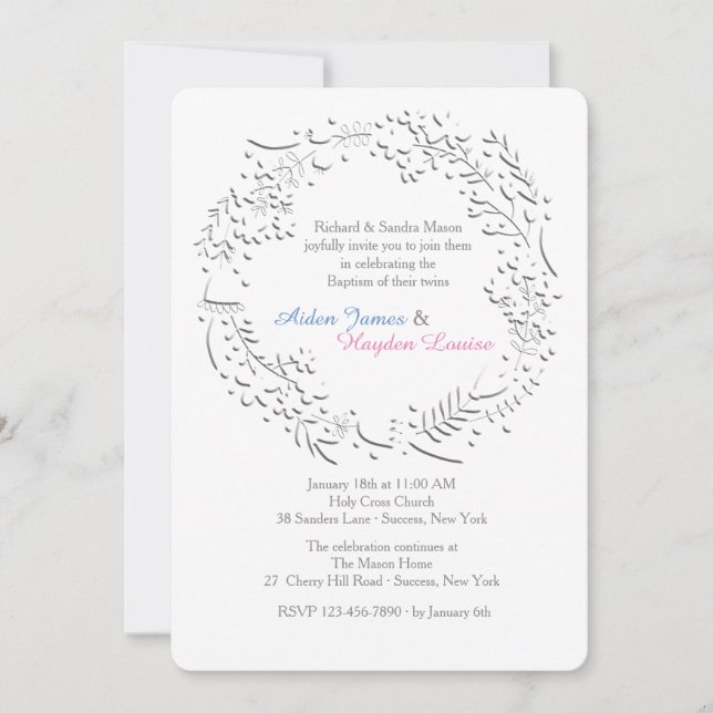 Invitación de Ivory Wreath (Anverso)
