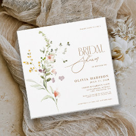 Invitación de Jardín Floral Boho con Letra Moderna