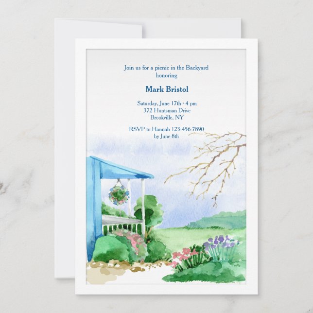 Invitación de jardín trasero (Anverso)