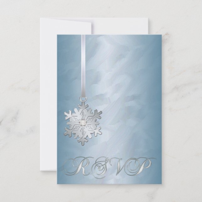 Invitación de Jewel RSVP de Relieve metalizado ver (Anverso)