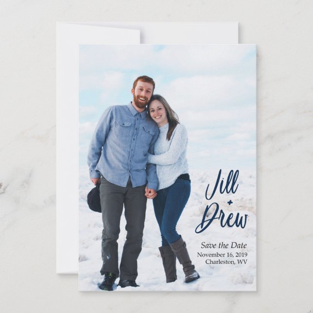 Invitación de Jill para salvar la fecha de su boda (Anverso)