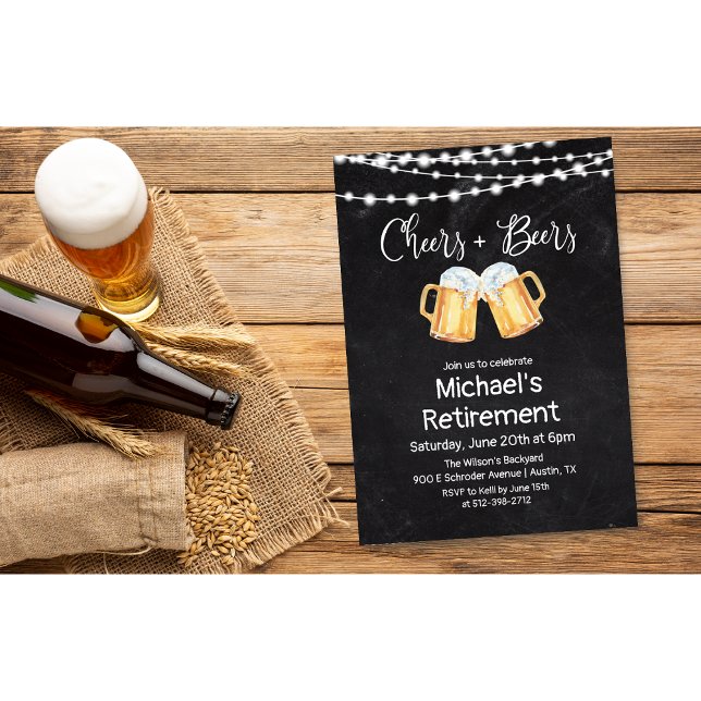 Invitación de jubilación Cheers and Beers (Subido por el creador)