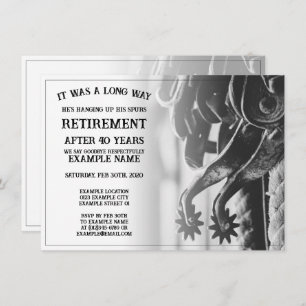 Invitación de jubilación con espoletas viejas