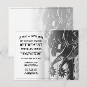 Invitación de jubilación con espoletas viejas