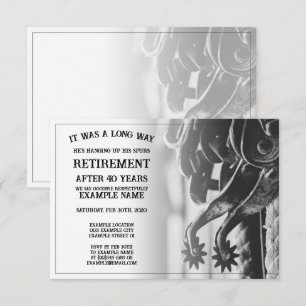 Invitación de jubilación con espoletas viejas