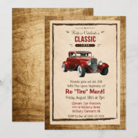 Invitación de Jubilación de Coche Clásico Antiguo