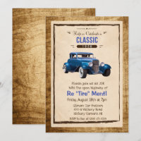 Invitación de Jubilación de Coche Clásico Antiguo