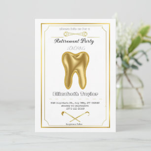 Invitación de jubilación de dentista - Gracias Den