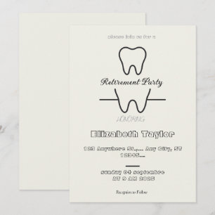 Invitación de jubilación de dentista - Gracias Den