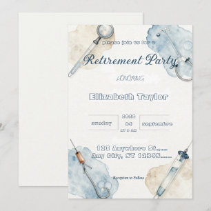 Invitación de jubilación de doctor enfermera