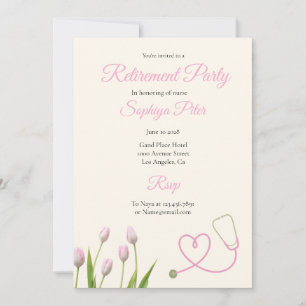 Invitación de jubilación de enfermera de atención