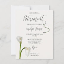 Invitación de Jubilación de Enfermera | Elegante C
