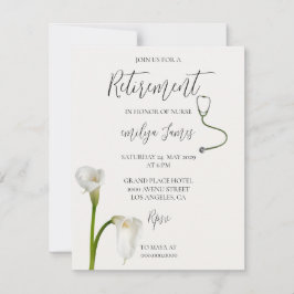 Invitación de Jubilación de Enfermera | Elegante C