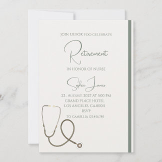 Invitación de Jubilación de Enfermera – Llamada Ve
