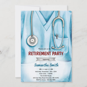 invitación de jubilación de enfermera médico