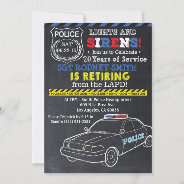 Invitación de Jubilación de la Policía (Anverso)