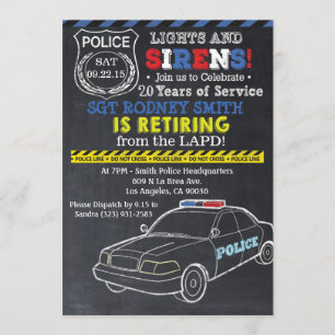 Invitación de Jubilación de la Policía