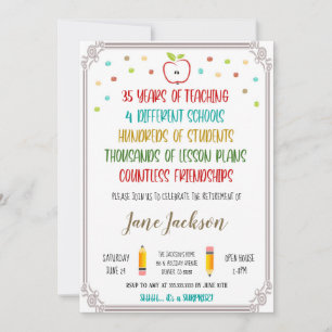 Invitación de Jubilación de Maestro