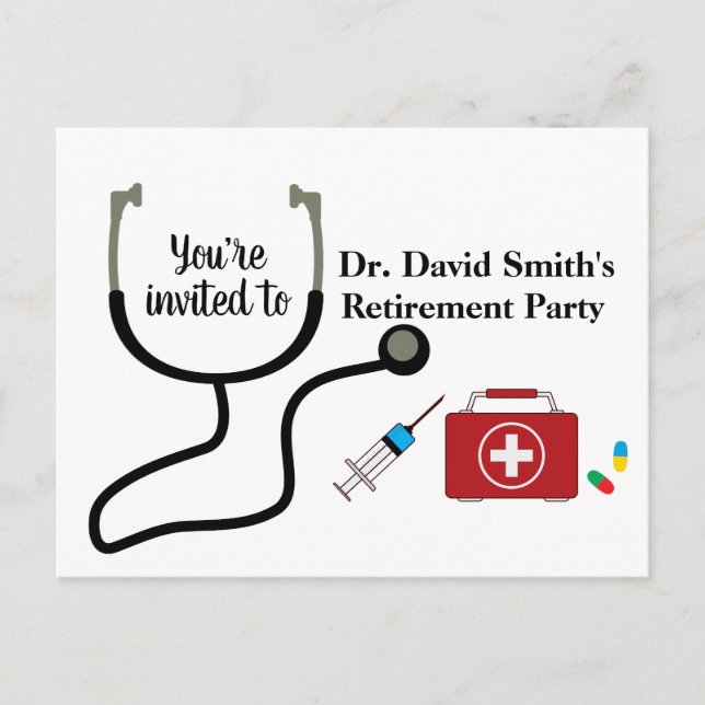 invitación de jubilación de médicas (Anverso)