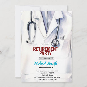 Invitación de jubilación de médico