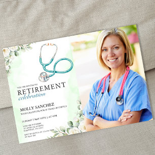 Invitación de Jubilación de Médico Enfermera Estet