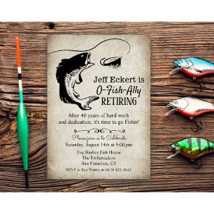 Invitación de Jubilación de Pesca