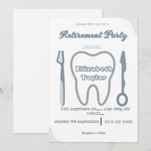 Invitación de jubilación del dentista - Gracias De