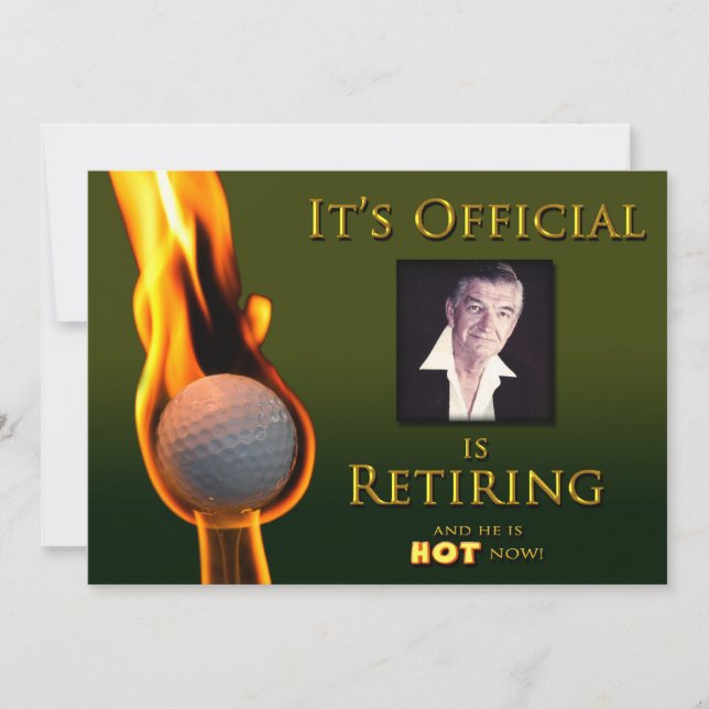 INVITACIÓN DE JUBILACIÓN - GOLF - FOTO INSERTAR (Anverso)