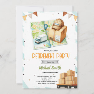 invitación de jubilación para conductor de entrega