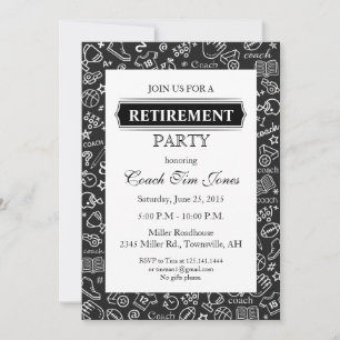 Invitación de jubilación para entrenador
