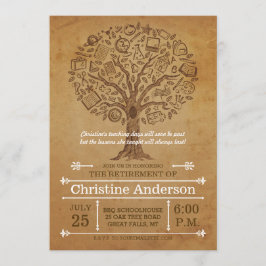 Invitación de Jubilación para Profesor del Árbol d