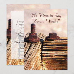 Invitación de jubilación, trabajo de tripulación