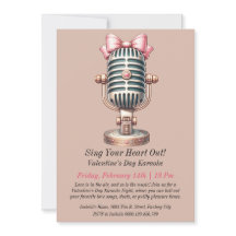 Invitación de Karaoke del Día de San Valentín