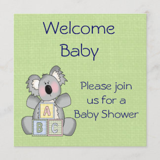Invitación de Koala Baby Shower