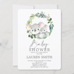 Invitación de Koala Baby Shower