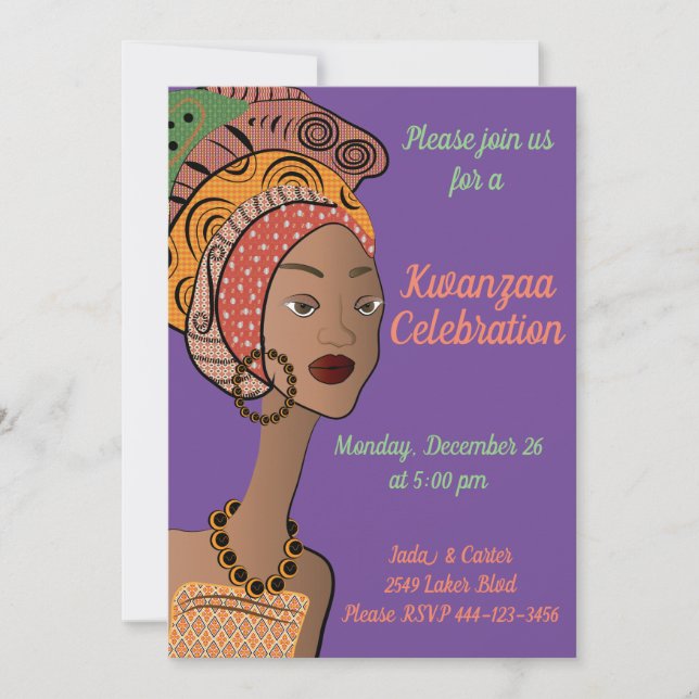 Invitación de Kwanzaa (Anverso)