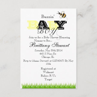 Invitación de la abeja de la burbuja