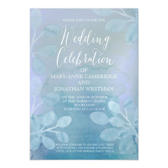 Invitación de la acuarela del boda del invierno